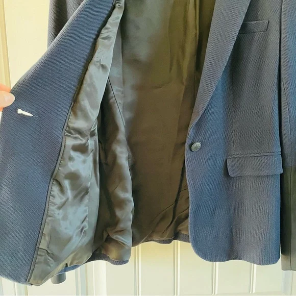 Rag & Bone Womens Navy & Black Single Button Fitted Structured Blazer | Size 4 - Picture 9 of 9